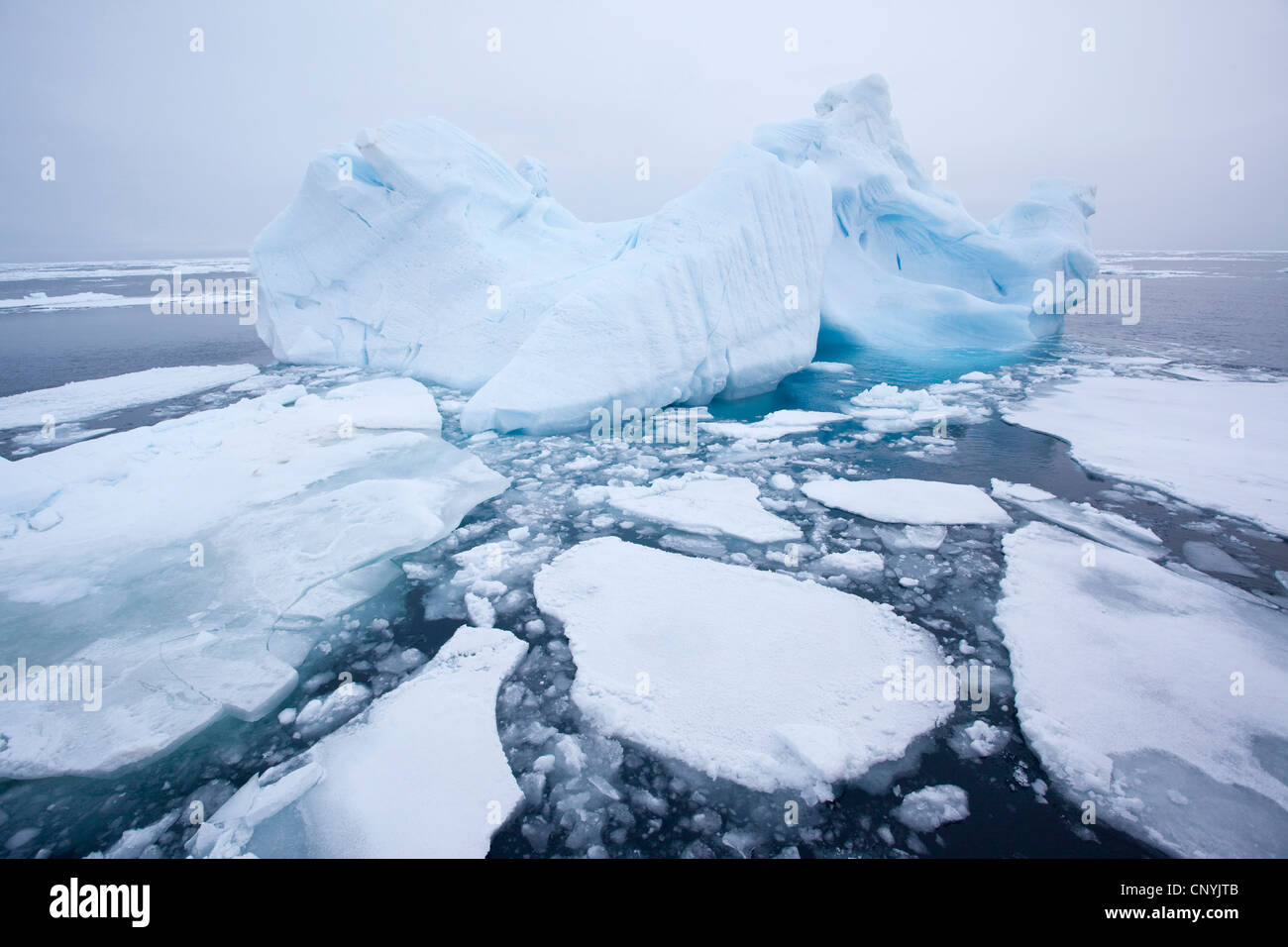 drift ice, Norway, Svalbard   , Hinlopen Strait Stock Photo