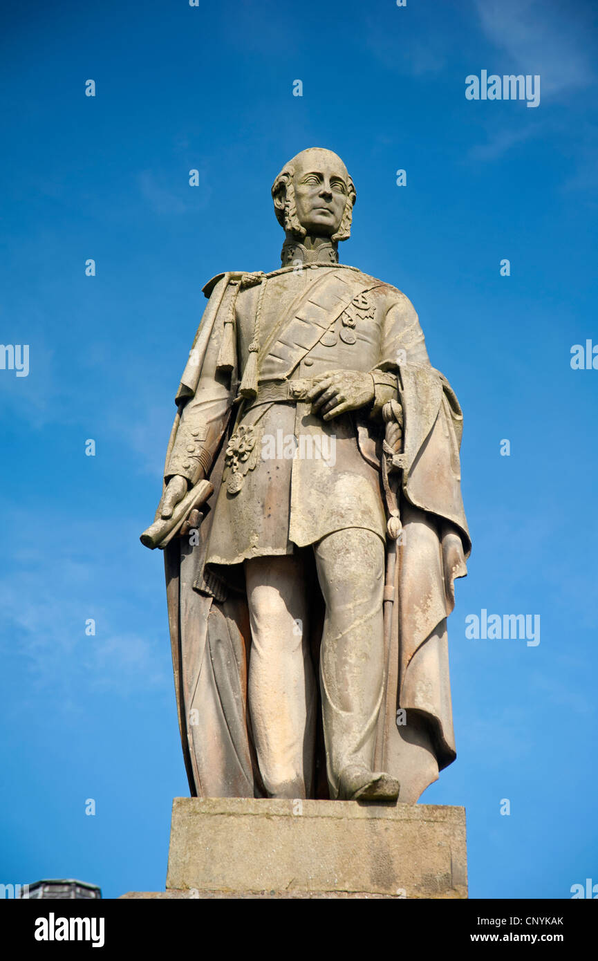 Statue of Charles Gordon Lennox Fifth Duke of Richmond in Huntly Aberdeenshire.  SCO 8175 Stock Photo