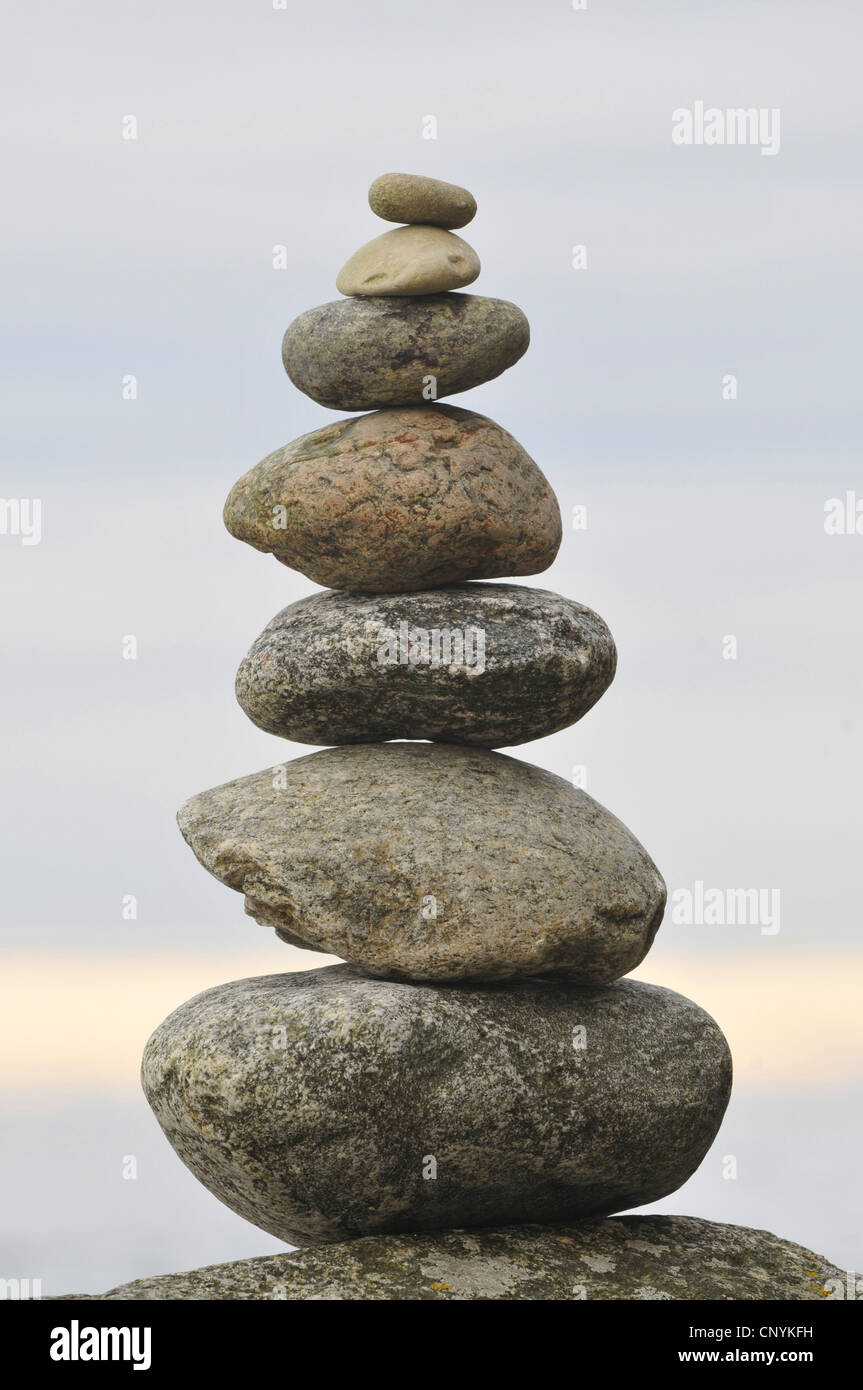 pebble stone tower, Germany Stock Photo
