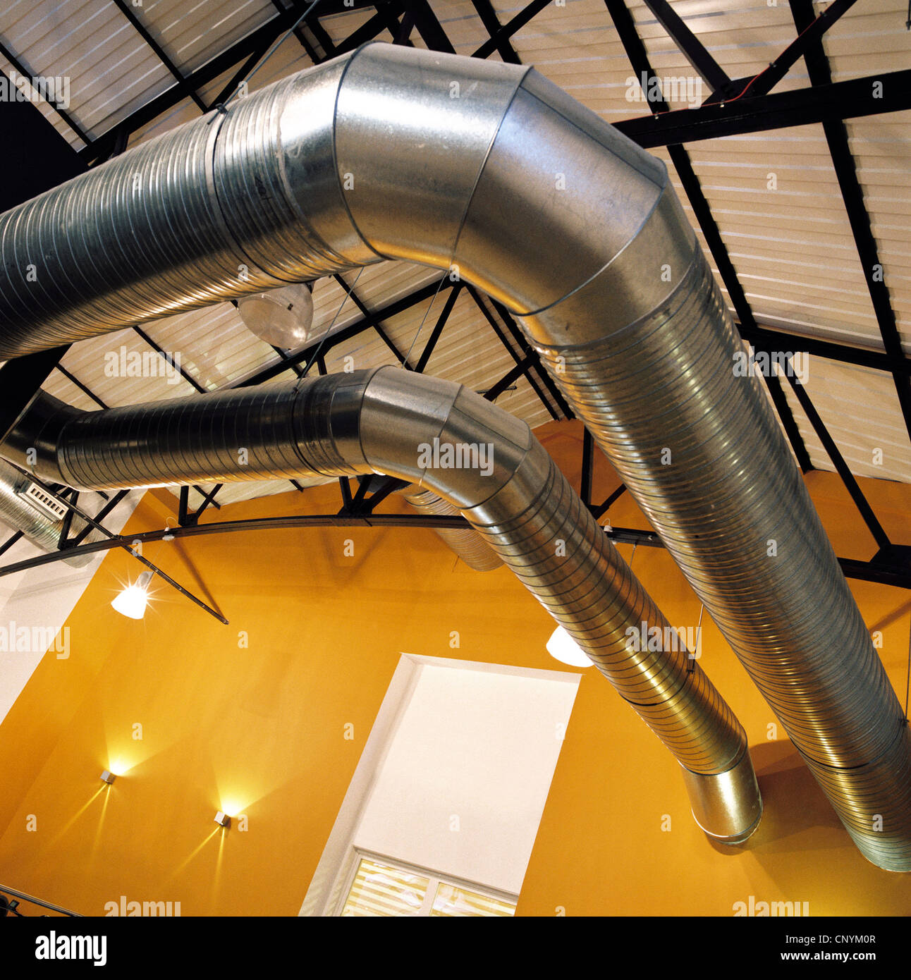 Ventilation pipes, air conditioning installation Stock Photo Alamy