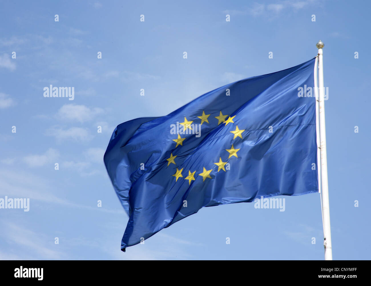 Flag of Europe. Designed by Arsene Heitz and Paul Levy. Stock Photo