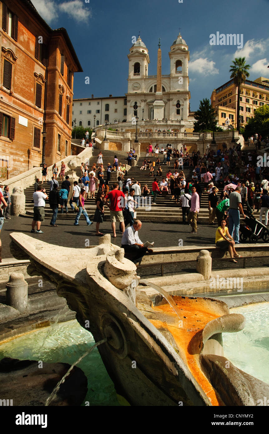 Spanish steps in Rome, Italy Stock Photo