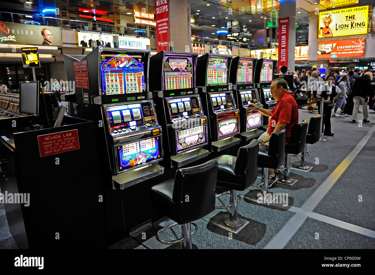Las Vegas McCarran Airport Las Vegas Nevada Gambling Casino Stock Photo -  Alamy