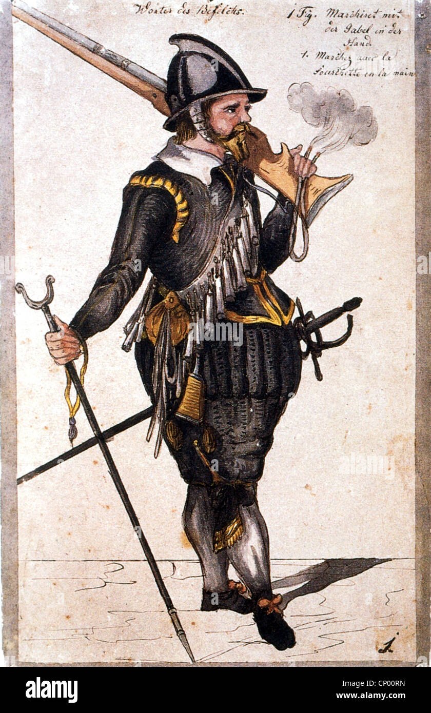 Musketeer with shouldered musket hi-res stock photography and images ...