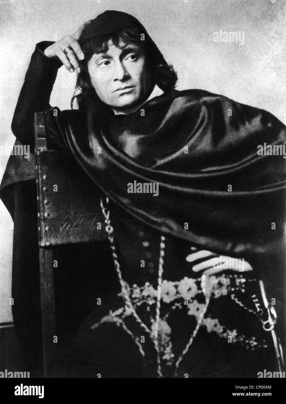 Kainz, Josef, 2.1.1858 - 20.9.1910, Austrian actor, as Hamlet in the play 'Hamlet' by William Shakespeare, Deutsches Theater, Berlin, 1905, , Stock Photo