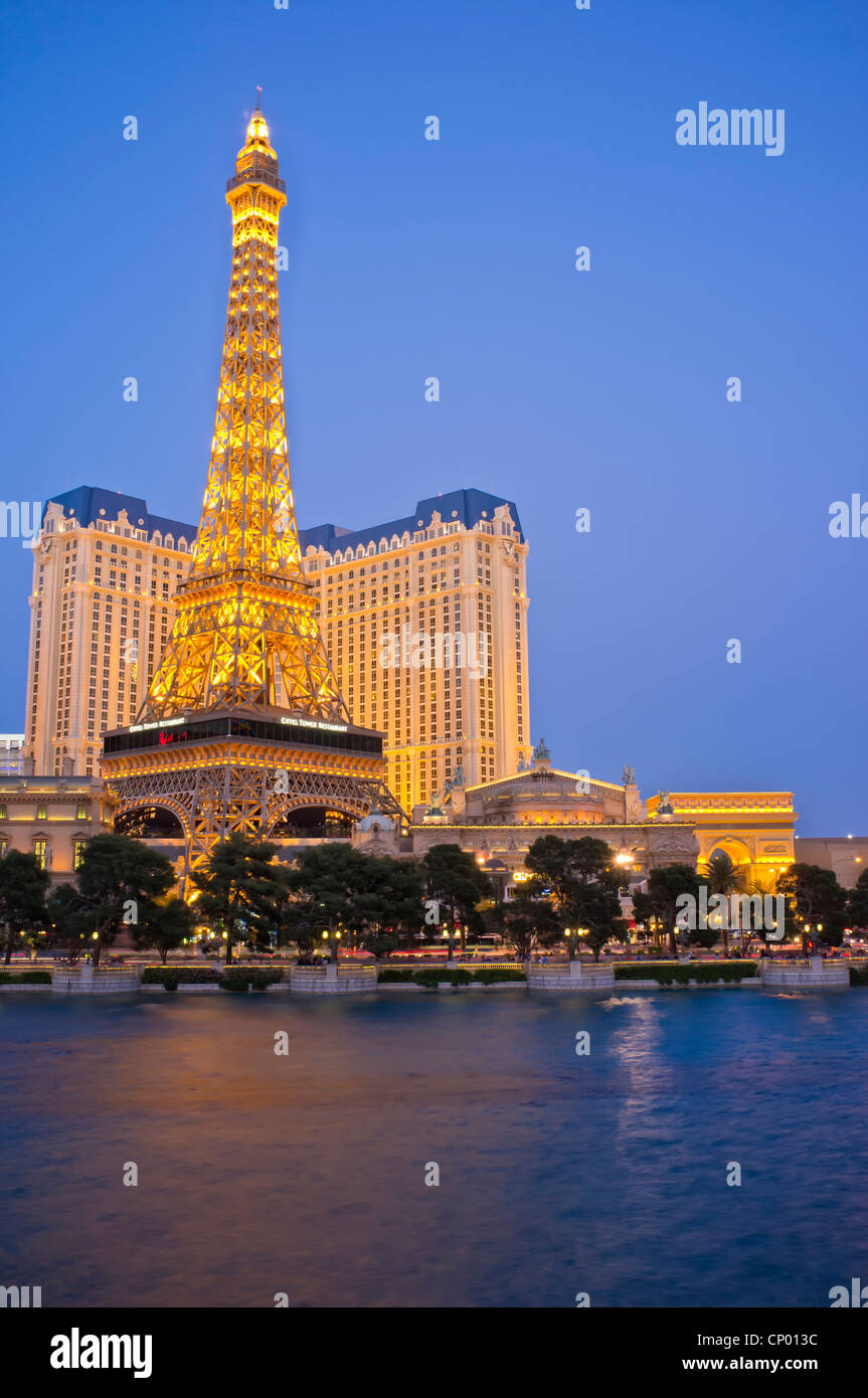 USA, Nevada, Las Vegas, the Eiffel Tower as viewed from a suite in the Paris  Las Vegas Hotel and Casino, Sin City Stock Photo - Alamy