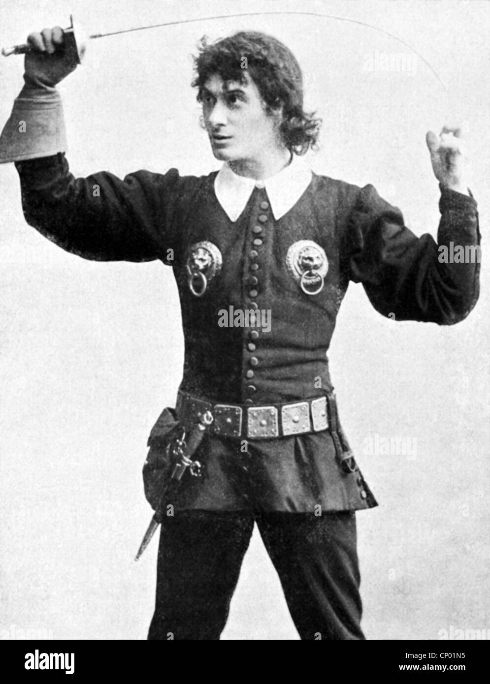 Kainz, Josef, 2.1.1858 - 20.9.1910, Austrian actor, as Hamlet in the play 'Hamlet' by William Shakespeare, Deutsches Theater, Berlin, 1905, , Stock Photo