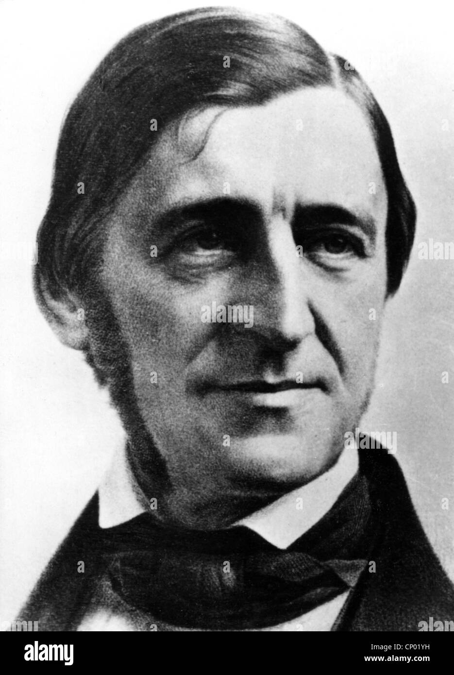 Emerson, Ralph Waldo, 25.5.1803 - 27.4.1882, American philosopher and author / writer (poet), portrait, Stock Photo