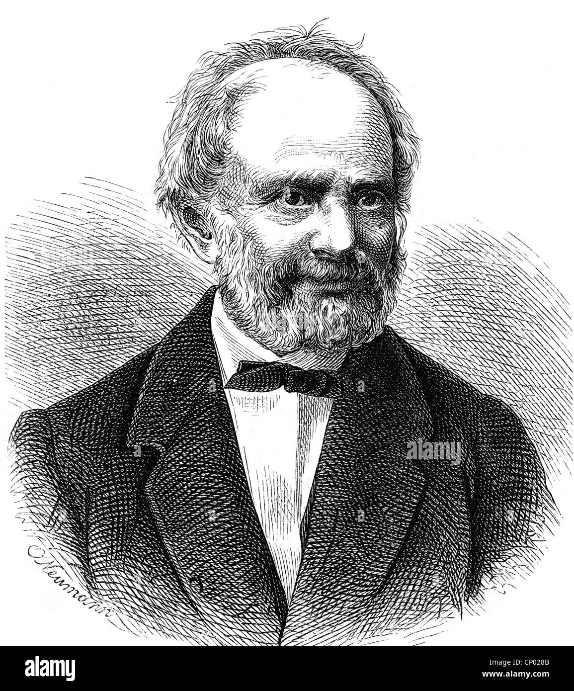 Weber, Wilhelm Eduard, 24.10.1804 - 23.6.1891, German physicist, professor in Goettingen 1831 - 1837, portrait, wood engraving, late 19th century, Stock Photo