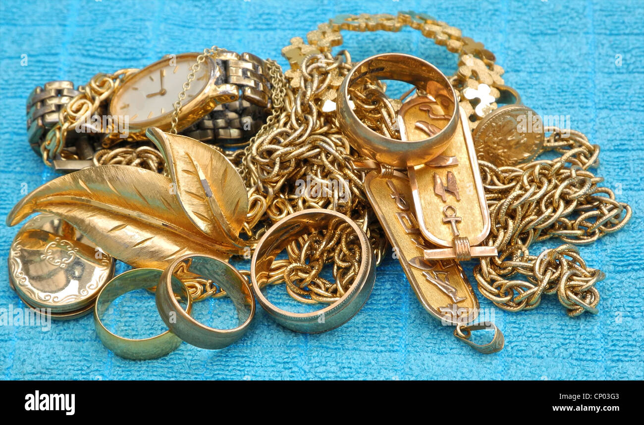 Scrap gold is at an all-time high. Stock Photo