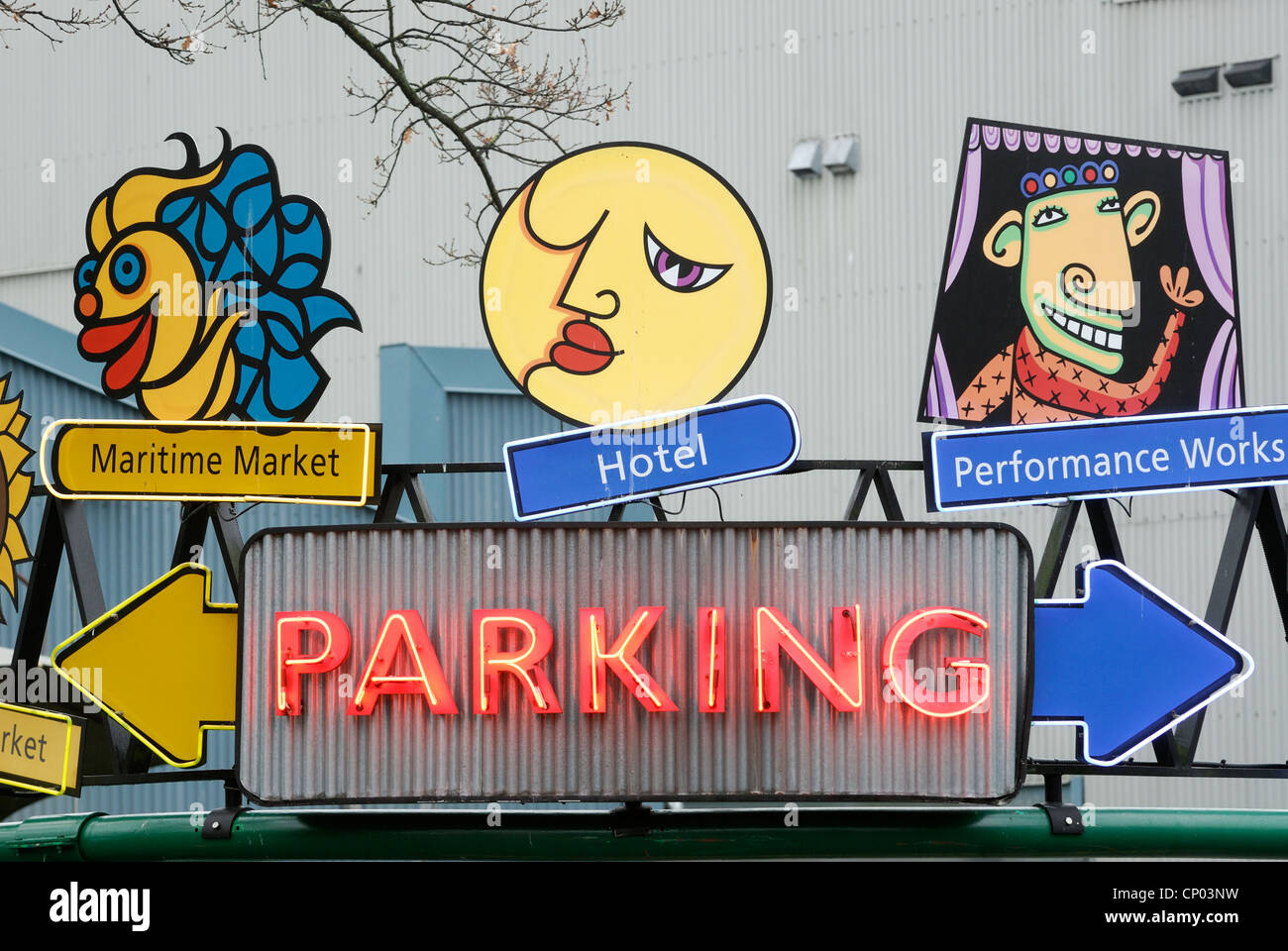 Granville island parking sign hires stock photography and images Alamy