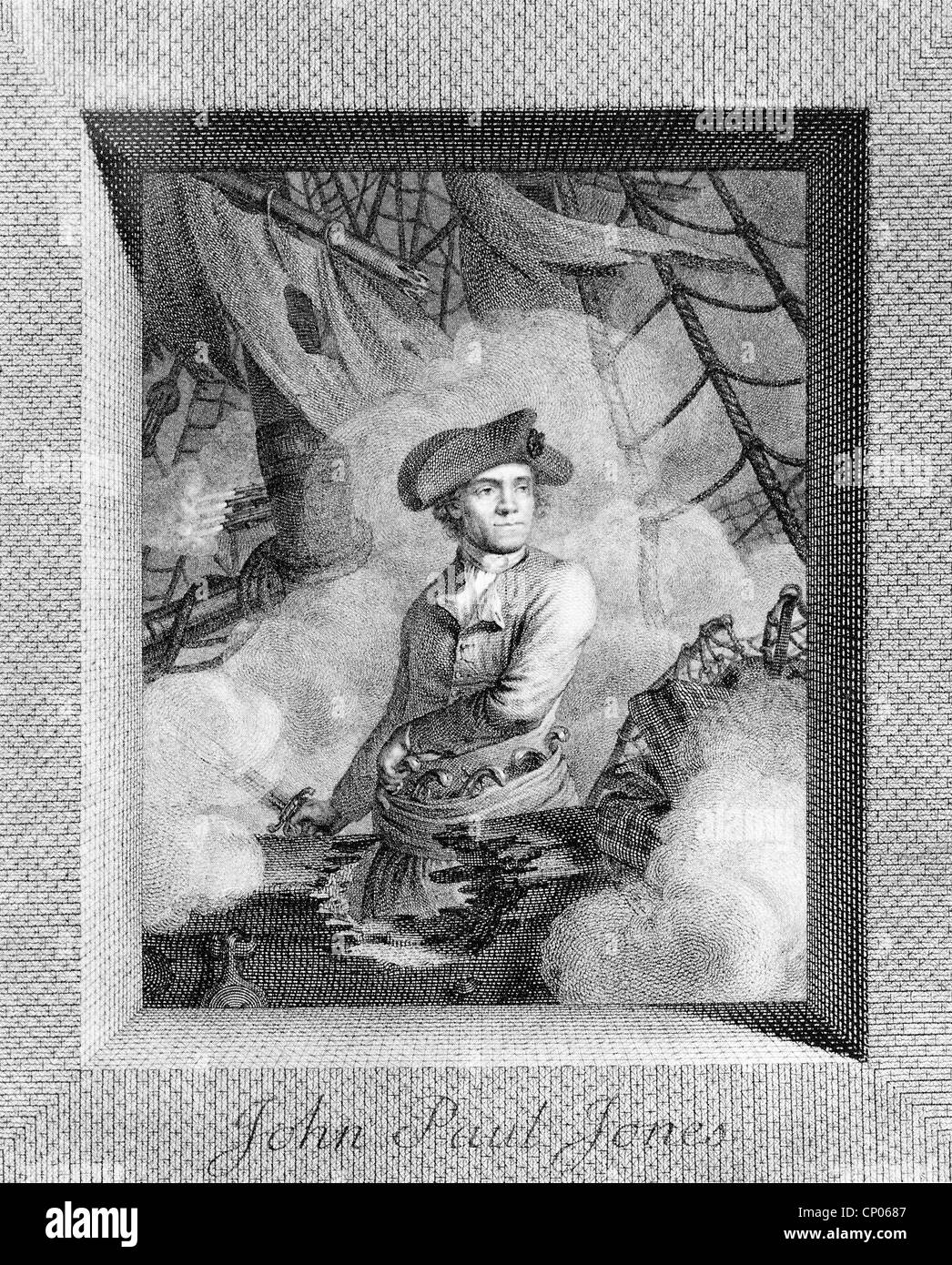 JOHN PAUL JONES (1747-1792) Scottish sailor who fought for the Colonists in the American War of Independence Stock Photo