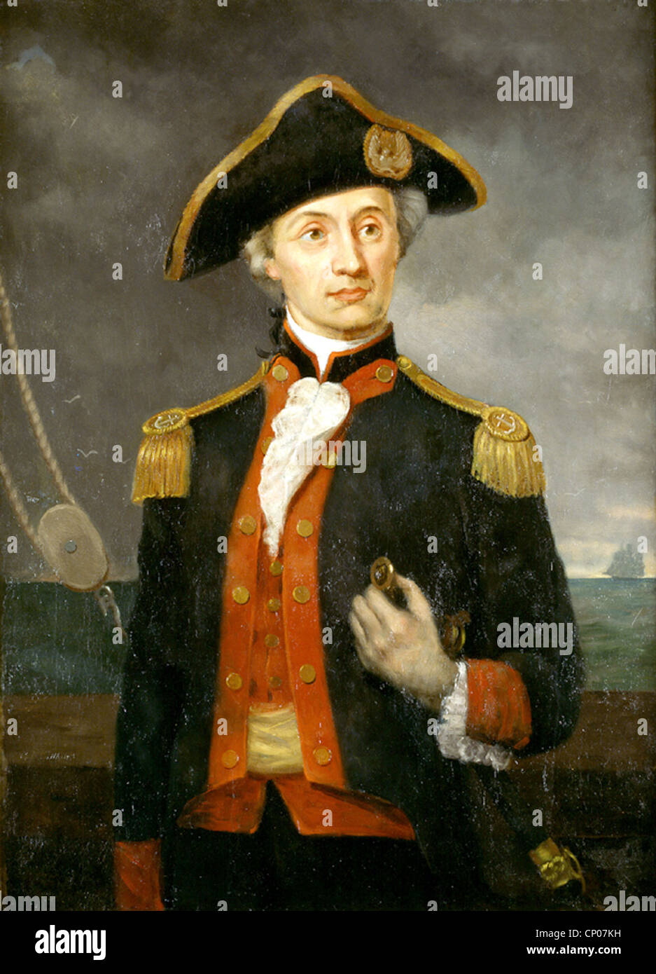 JOHN PAUL JONES (1747-1792) Scottish sailor who fought for the Colonists in the American Revolutionary War Stock Photo