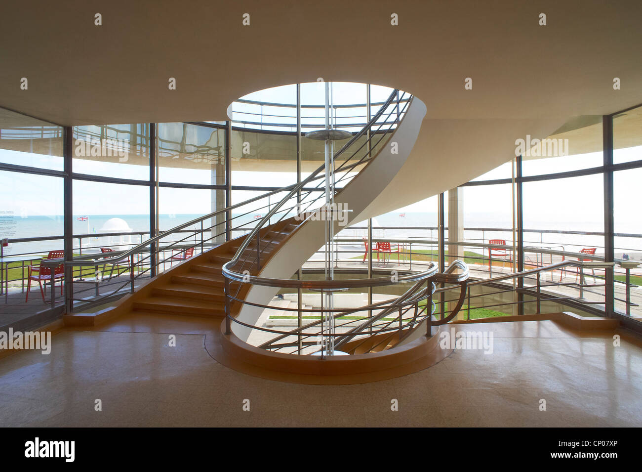 De La Warr pavilion staircase Stock Photo