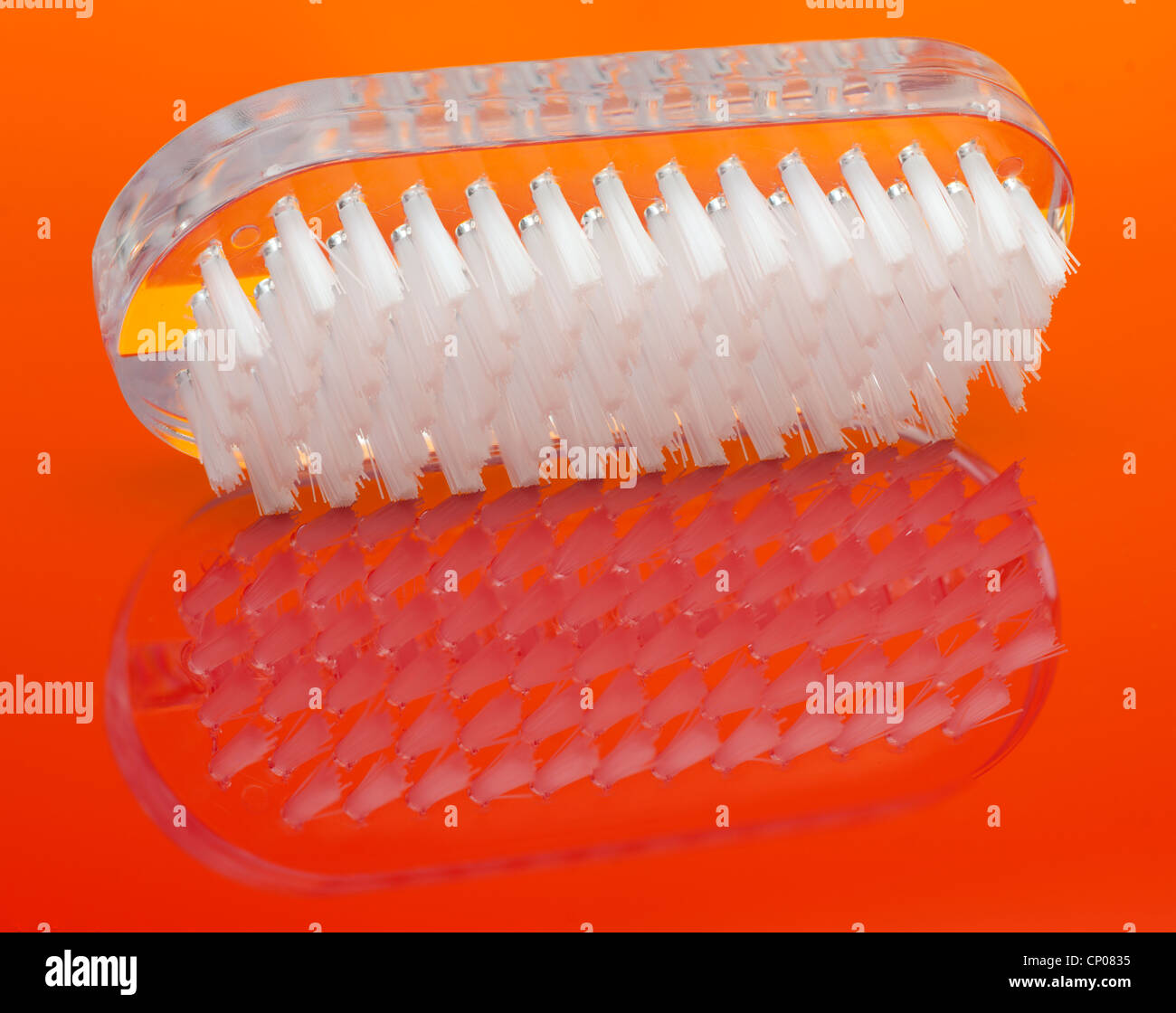 Plastic Nail brush Stock Photo Alamy