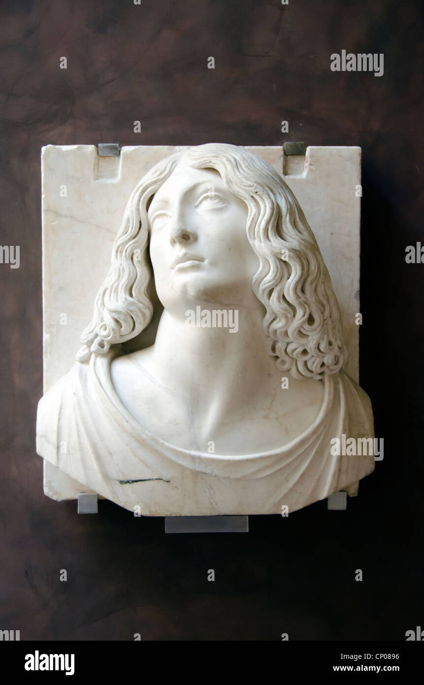 Busto rilievo di giovane Santo (Giovanni Evangelista?) 1505 ca - Tullio Lombardo Stock Photo