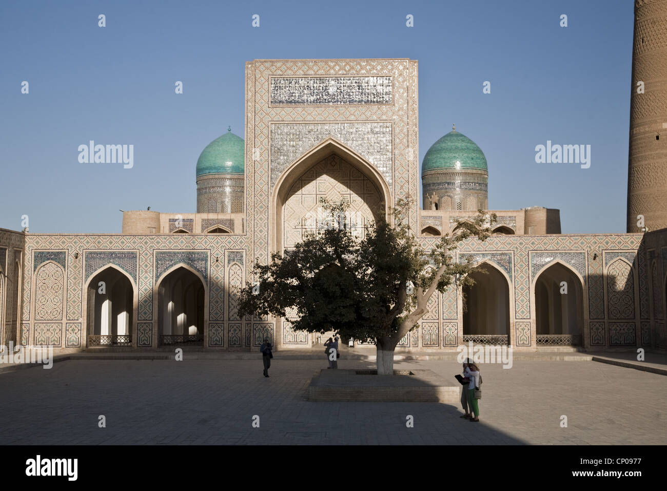 Kalon Mosque with Mir i Arab medressah Stock Photo