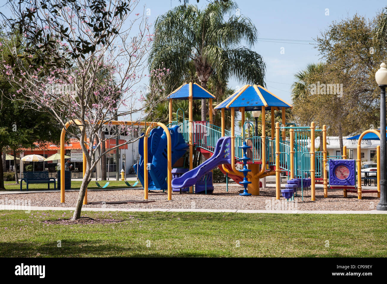 Children's Playground, Clearwater Beach, FL, USA Stock Photo