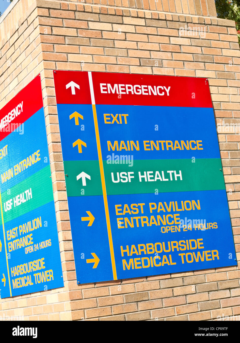 Signage at Tampa General Hospital, FL Stock Photo