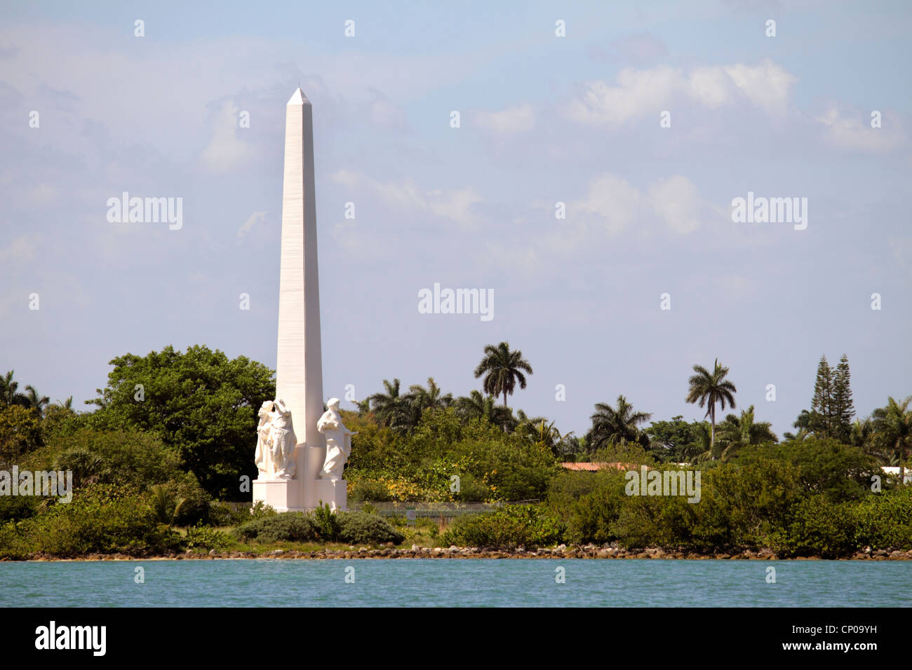 Miami Beach Florida,Biscayne Bay,Monument Island,FL120331320 Stock Photo
