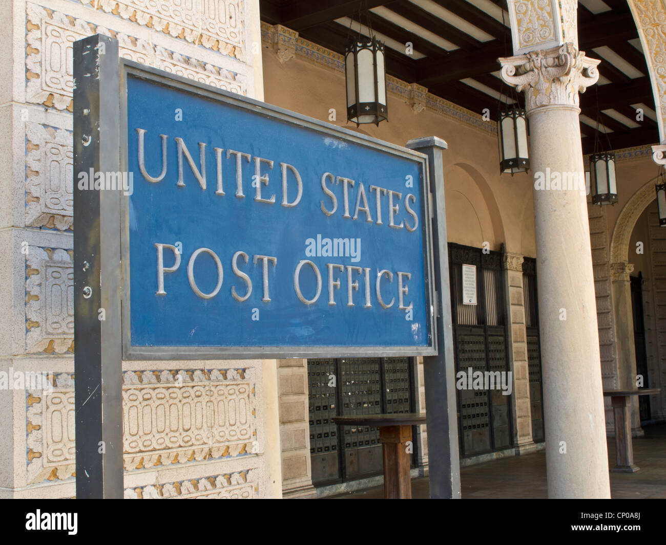 Open Air United States Post Office, St Petersburg, FL Stock Photo