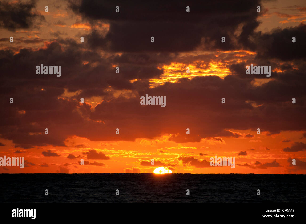 Sunrise over the Atlantic Ocean Stock Photo - Alamy