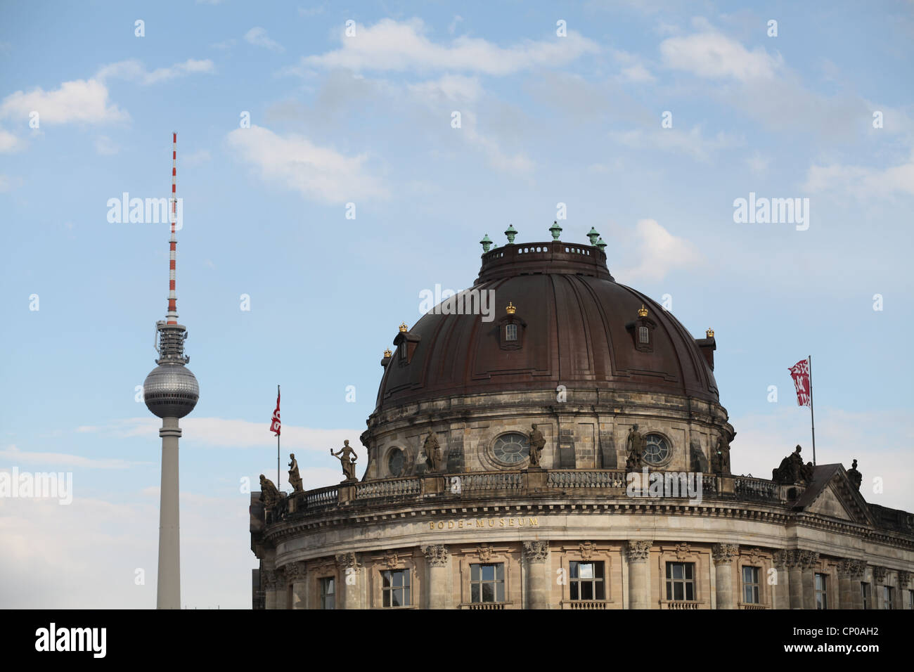 Bode Museum with Fernsehturm in the background Stock Photo