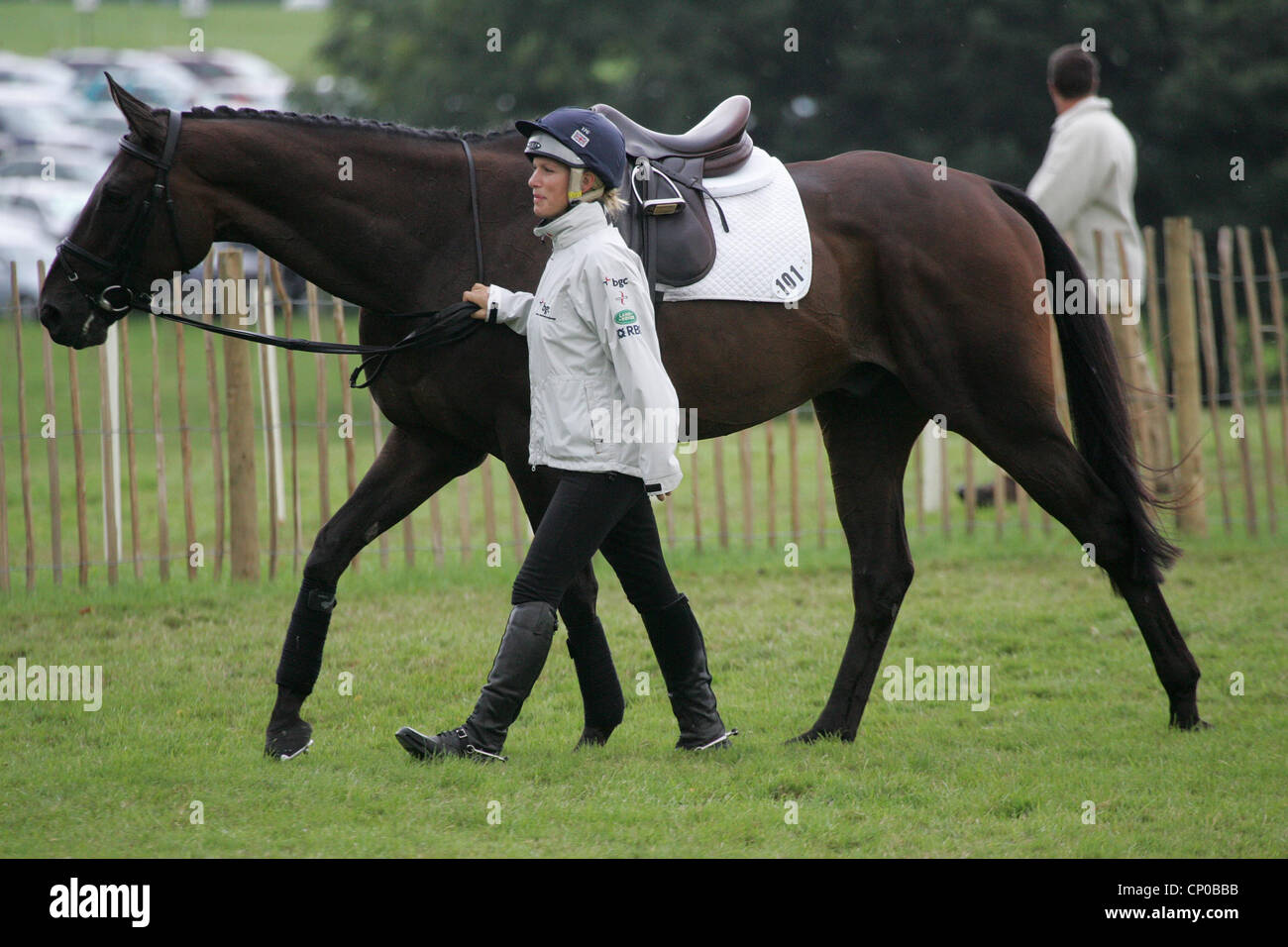 Zara Phillips with  Glenbuck at the Burghley Horse Trials,Stamford,Lincolnshire. Stock Photo