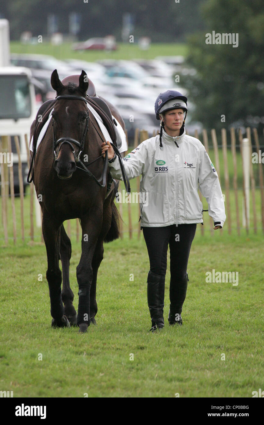 Zara Phillips with Glenbuck at the Burghley Horse Trials,Stamford,Lincolnshire. Stock Photo