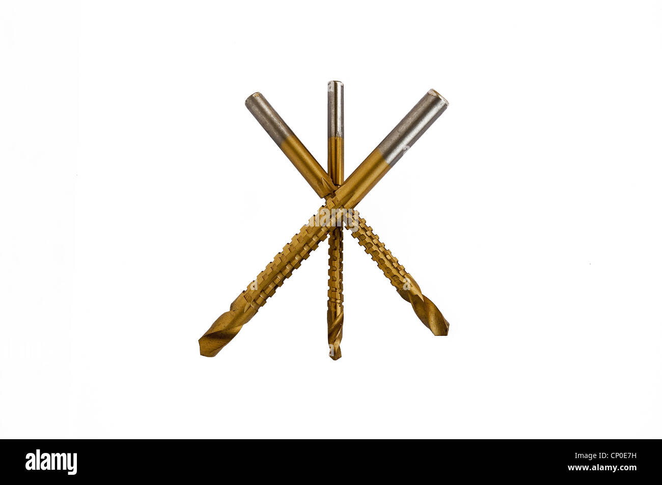 milling drill bit set isolated on white background Stock Photo Alamy