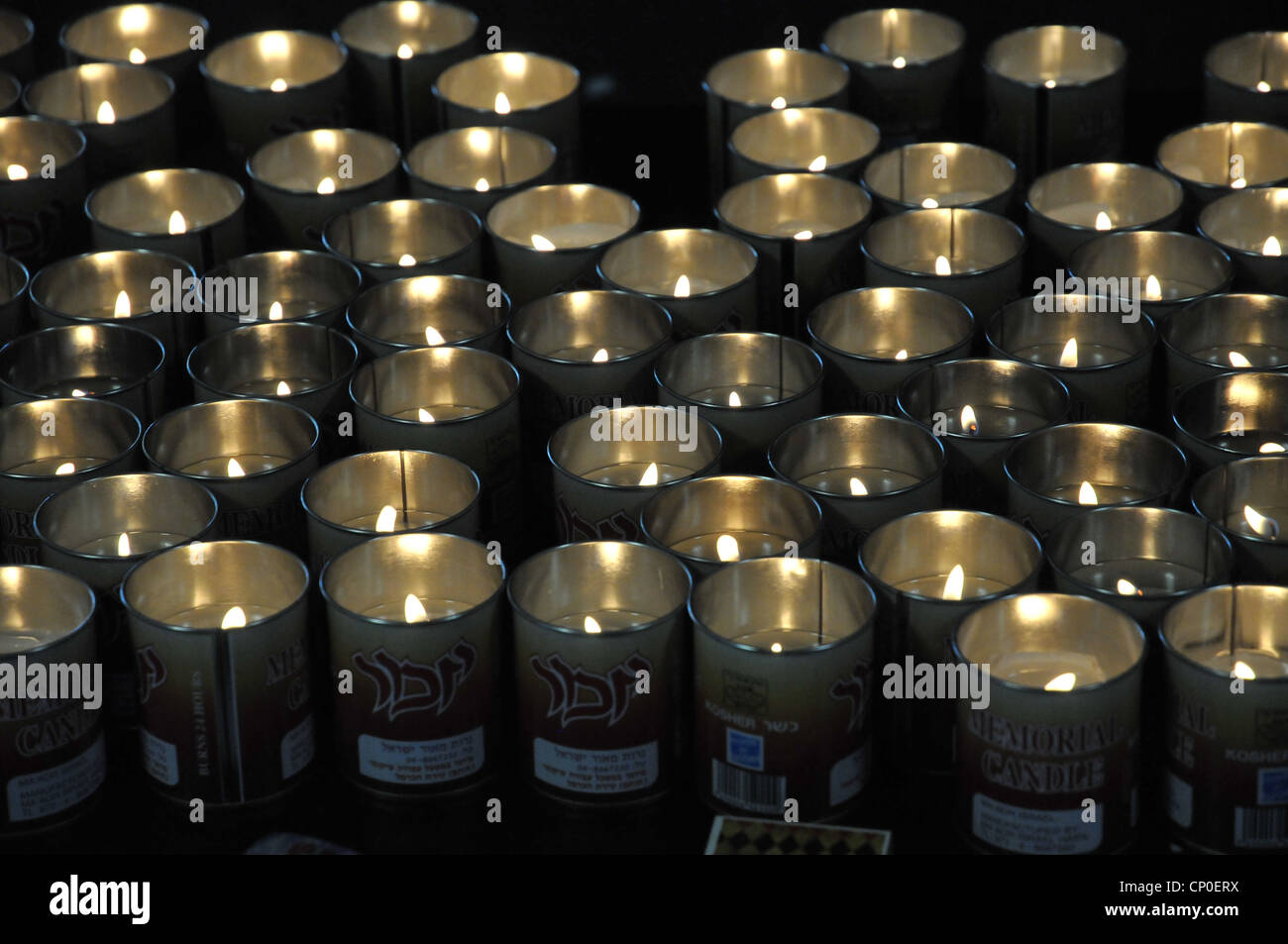 memorial candle on the memorial day, Israel Stock Photo - Alamy