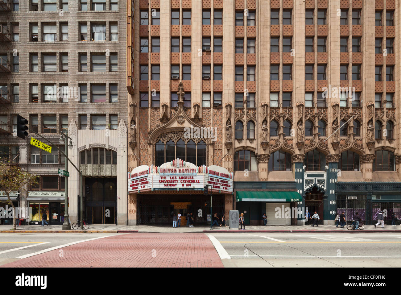United Artists Theatre Movie Palace Los Angeles Stock Photo