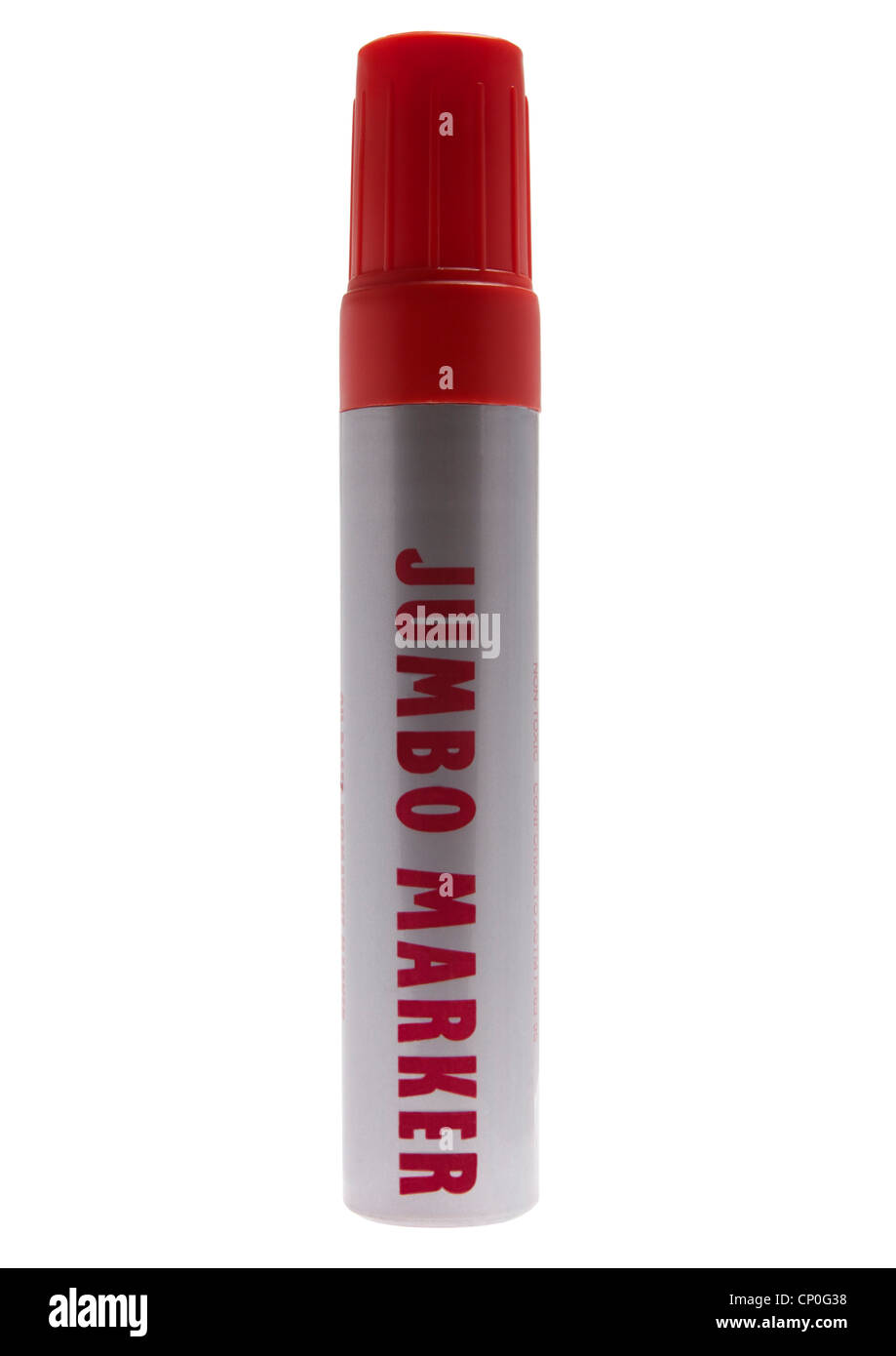 Red marker pen on white background Stock Photo