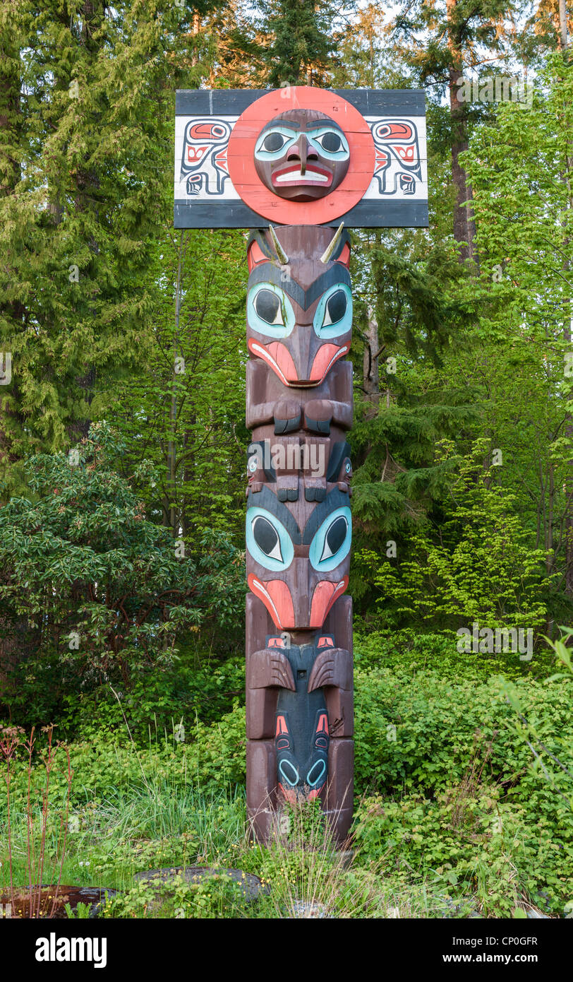 Chief Skedans Mortuary Pole, Vancouver Stock Photo