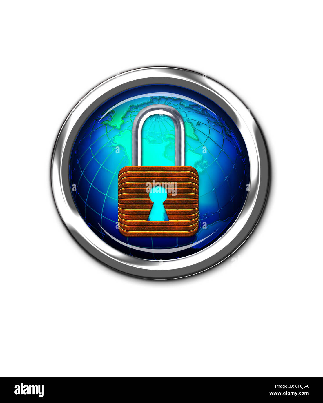 Computer Lock Button Stock Photo - Alamy