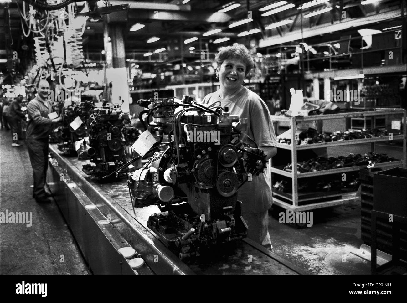 Ford Motor Cars production plant at Dagenham, Essex, England, UK. 1990  circa Stock Photo - Alamy