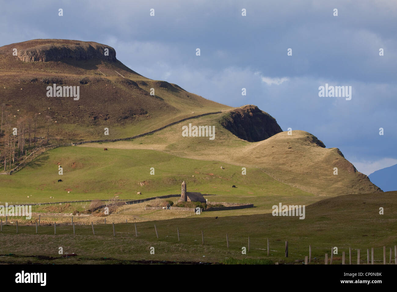 Compass Hill above the church on the Isle of Canna, Small Isles, Scotland Stock Photo