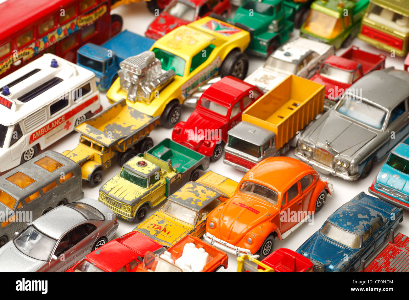 old toy cars Stock Photo