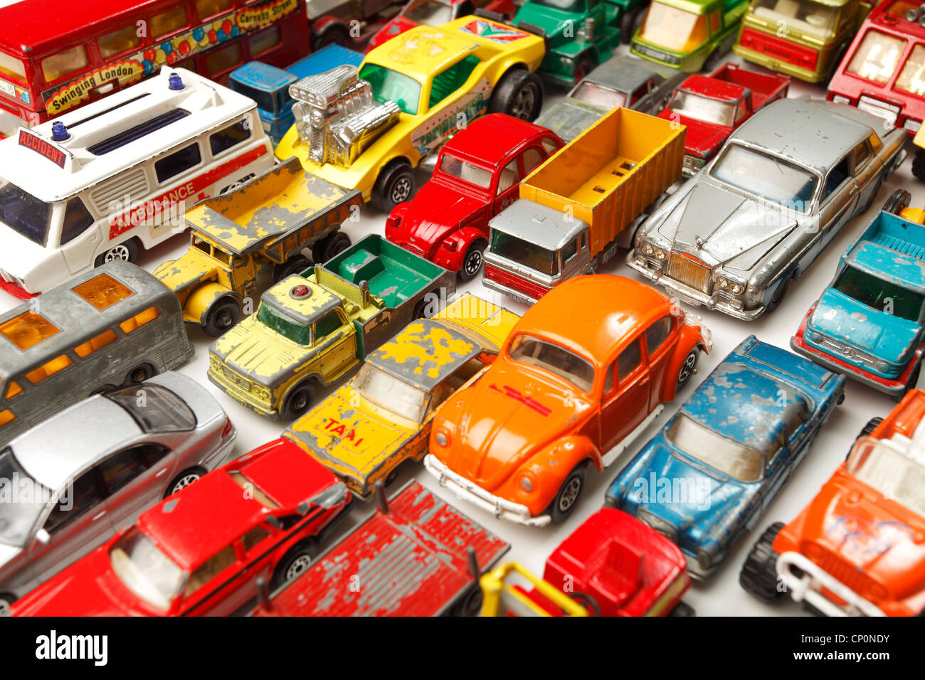 old toy cars Stock Photo