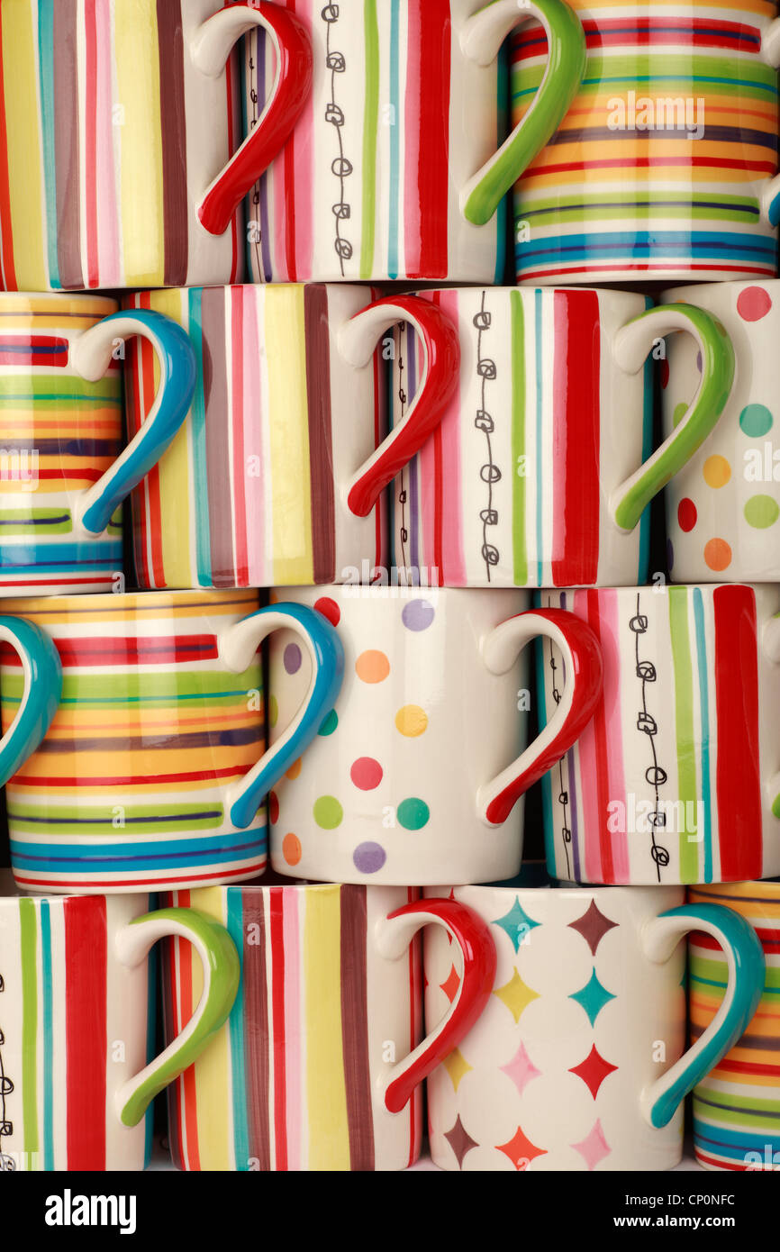 Lots of Drinking Mugs Stock Photo