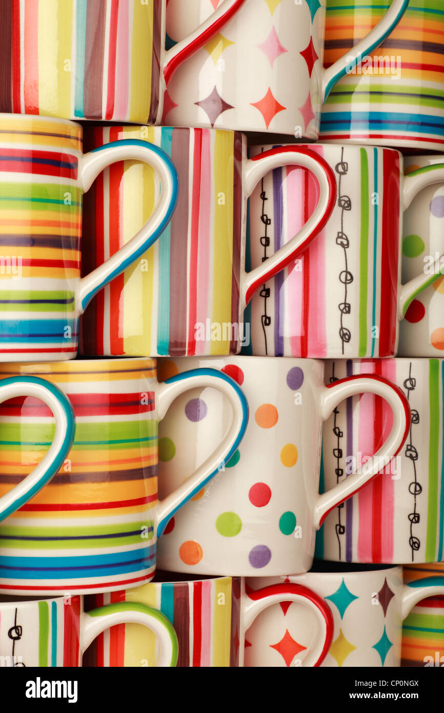 Lots of Drinking Mugs Stock Photo
