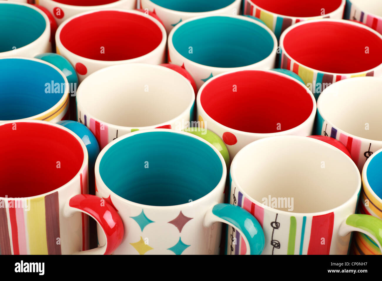 Lots of Drinking Mugs Stock Photo