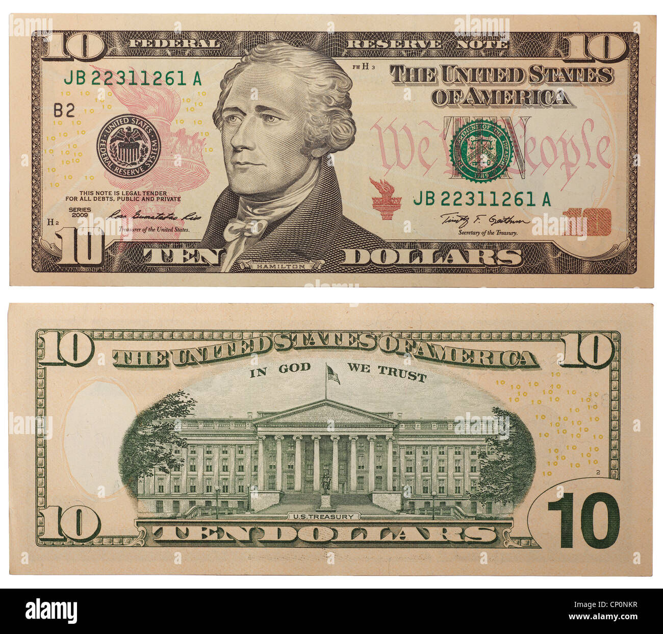 Cartoon 10 Dollar Schein