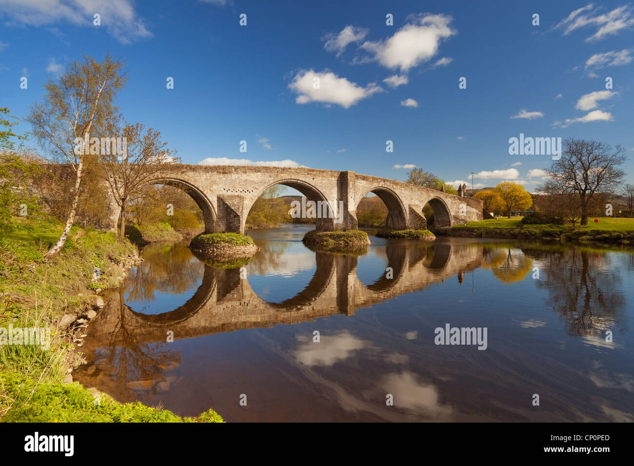Stirling Auld Brig (Old Bridge) Stock Photo