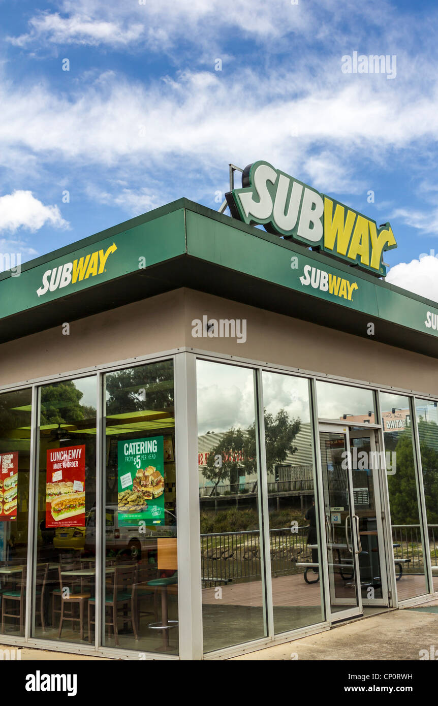 Subway fast food restaurant in Melbourne Stock Photo