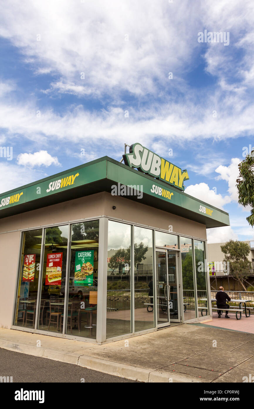 Subway fast food restaurant in Melbourne Stock Photo