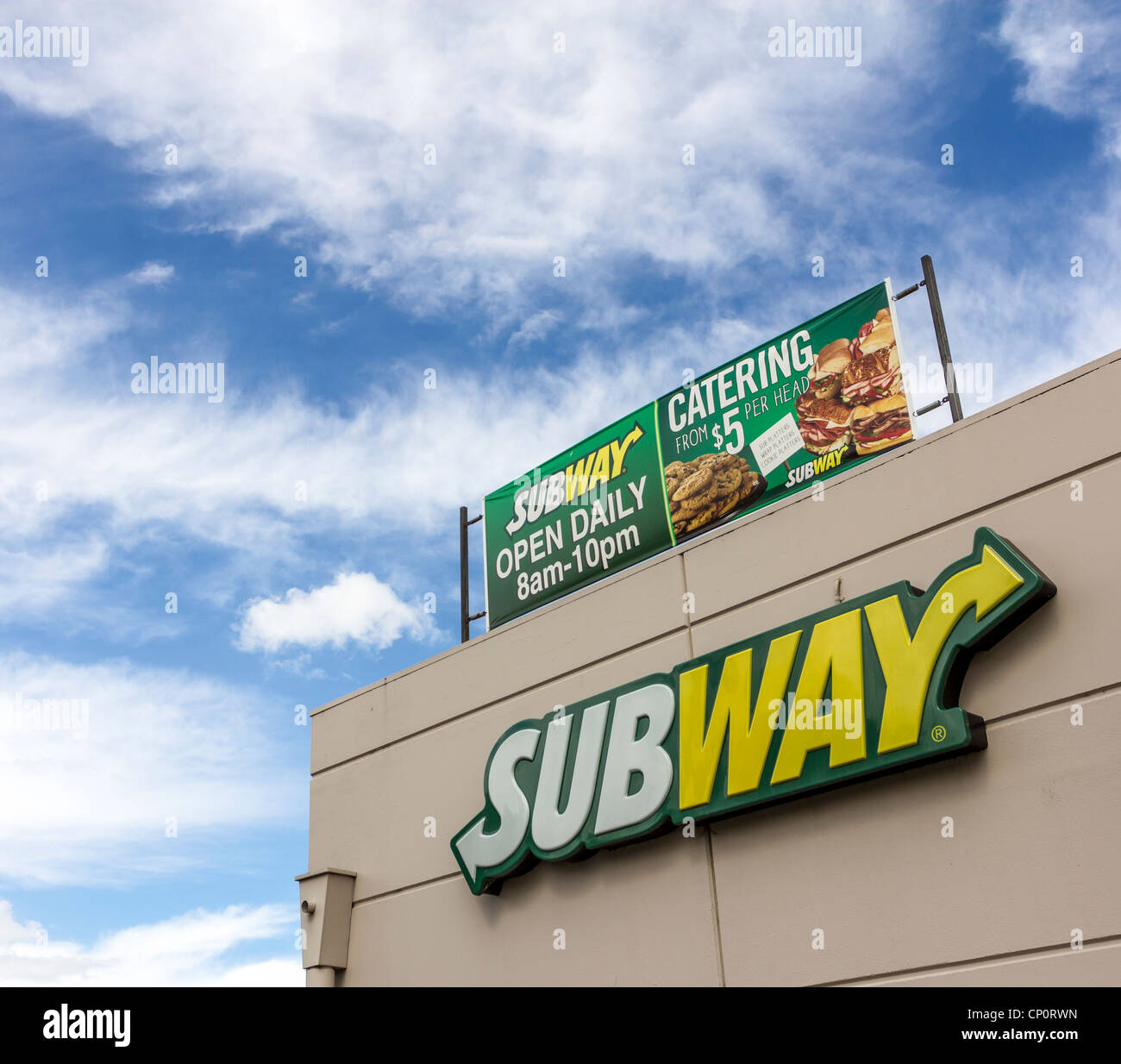 Subway fast food restaurant in Melbourne Stock Photo