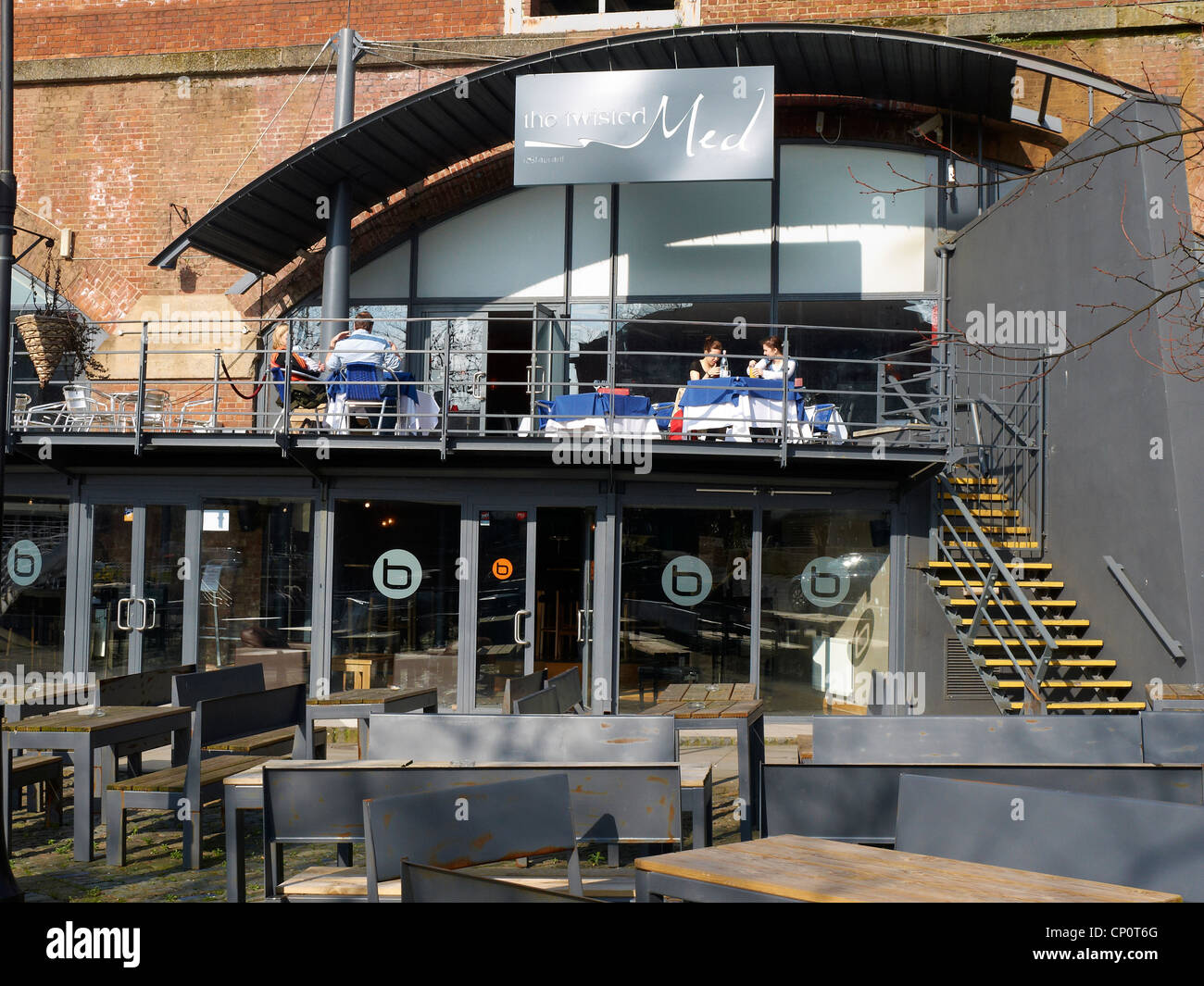 Former Barca now Twisted Med restaurant in Castlefield Manchester UK Stock Photo
