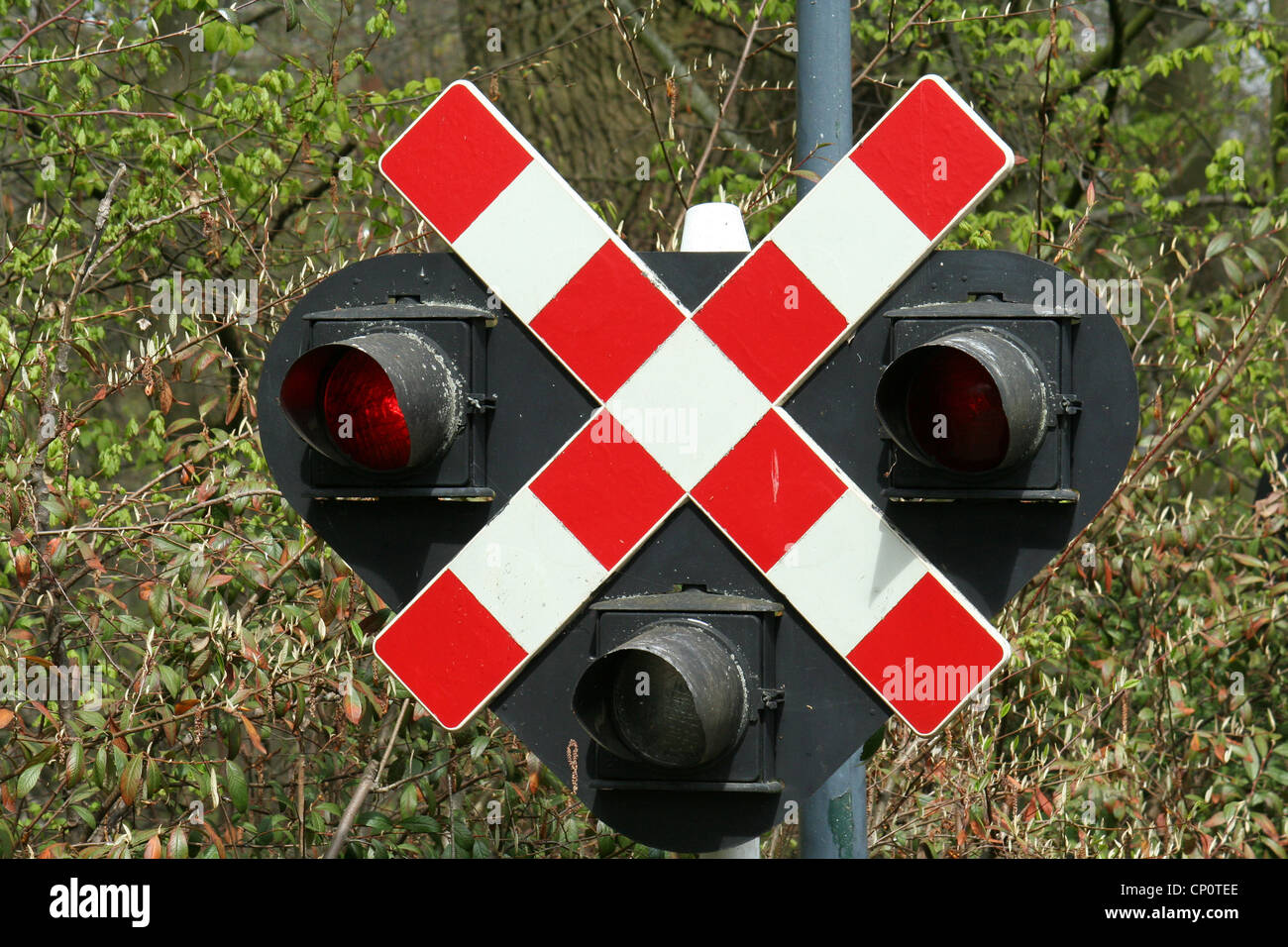 Level crossing sign hi-res stock photography and images - Alamy