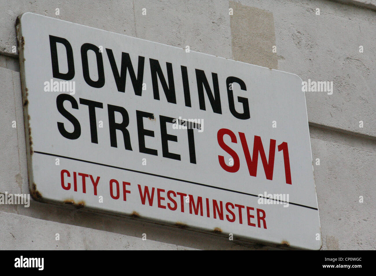 Downing Street Sign Stock Photo - Alamy